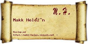 Makk Helén névjegykártya