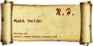 Makk Helén névjegykártya